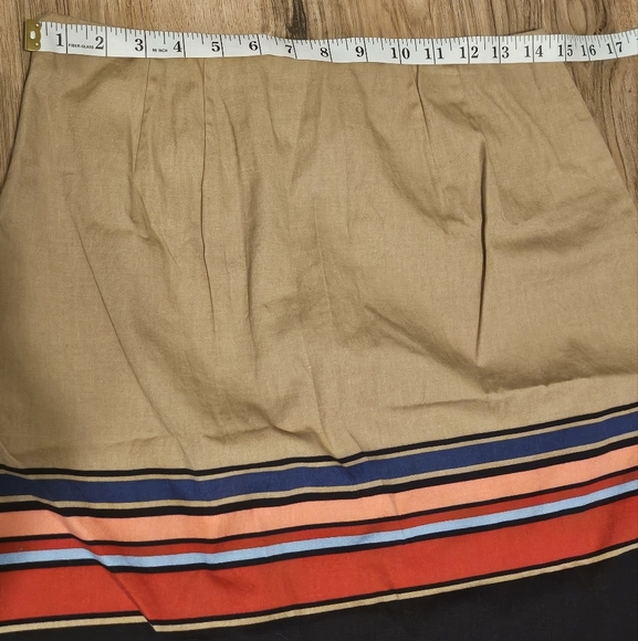 LOFT Tan and Red Mini Skirt - Picture 6 of 7